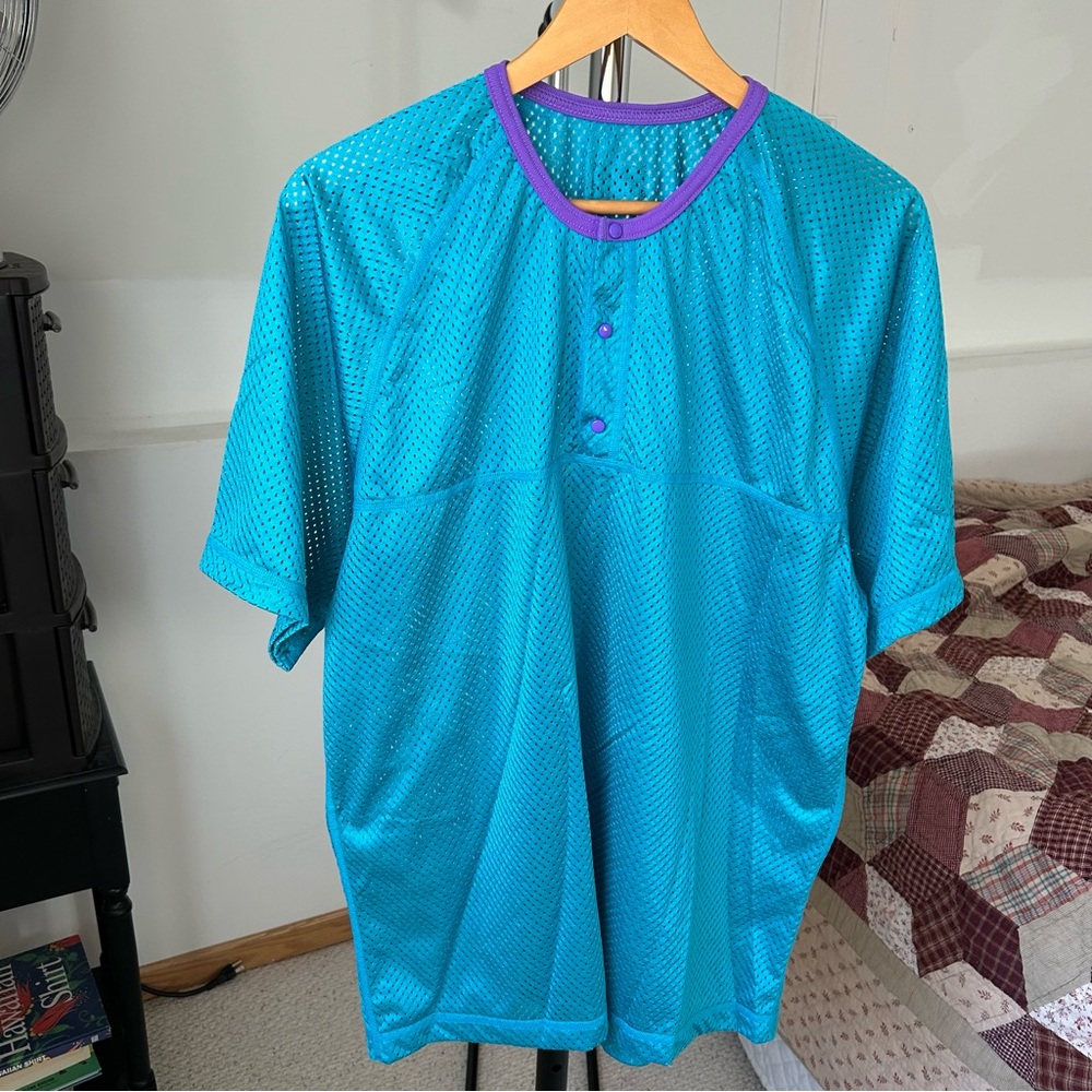 Vintage REI Mesh Jersey Top Blue Lightweight Athletic Shirt XL